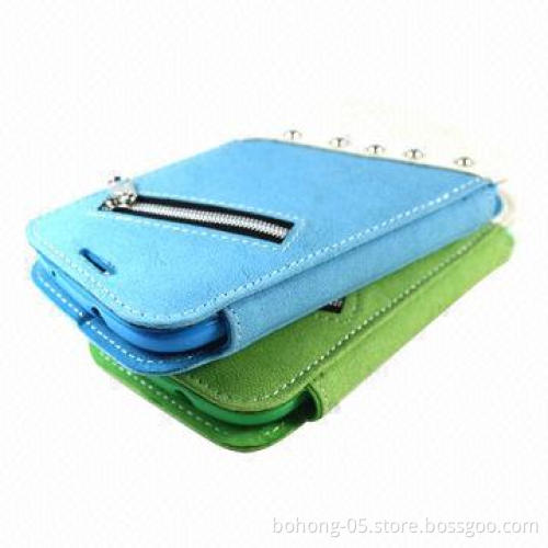Zipper rivet leather case for SAM I9300, different designs, colors and Pu types are available